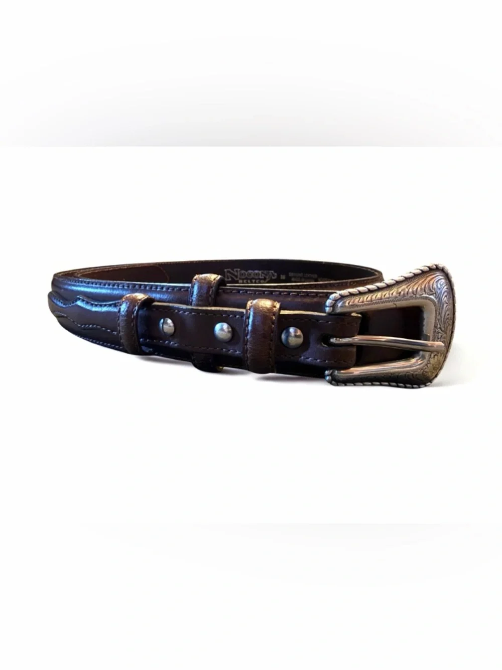 Nocona Genuine Leather Belt Brown with Western Buckle 36